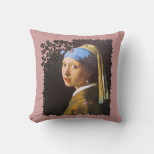 Cojín Decorativo El rompecabezas del pendiente de la perla