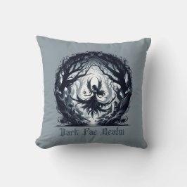 Cojín Decorativo El rostro oscuro en el bosque mágico
