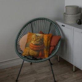 Cojín Decorativo El rumor del otoño es un gato acogedor en la brisa