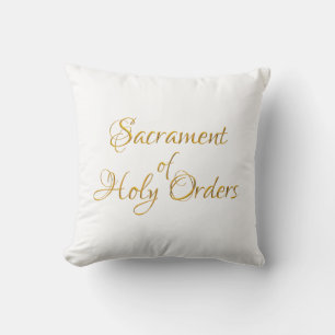 Cojín Decorativo El Sacramento de los Santos Orígenes Dorados Mirad