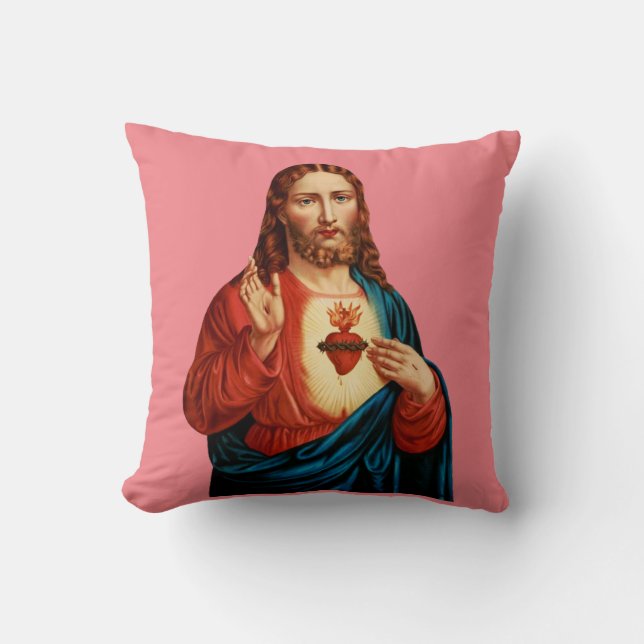 Cojín Decorativo El Sagrado Corazón de Jesús (Anverso)