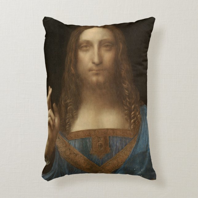 Cojín Decorativo El salvador Mundi de Leonardo da Vinci (Jesucristo (Frente (Vertical))