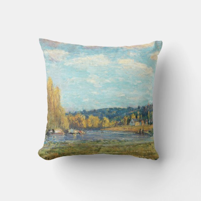 Cojín Decorativo El Sena en Saint-Cloud Alfred Sisley (Anverso)