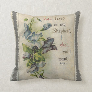 Cojín Decorativo El señor es mi escritura floral del pastor