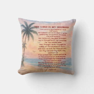 Cojín Decorativo El Señor Es Mi Pastor Salmo 23 Sunset Beach