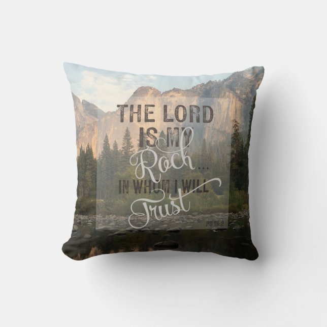 Cojín Decorativo El Señor es mi Rock - 18:2 (Anverso)