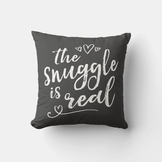 Cojín Decorativo El Snuggle es cita divertida real (Anverso)
