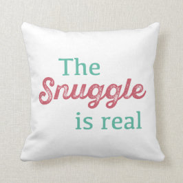 Cojín Decorativo El Snuggle es rosado real y trullo divertido