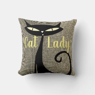 Cojín Decorativo El sofisticado y elegante gato Personalizado