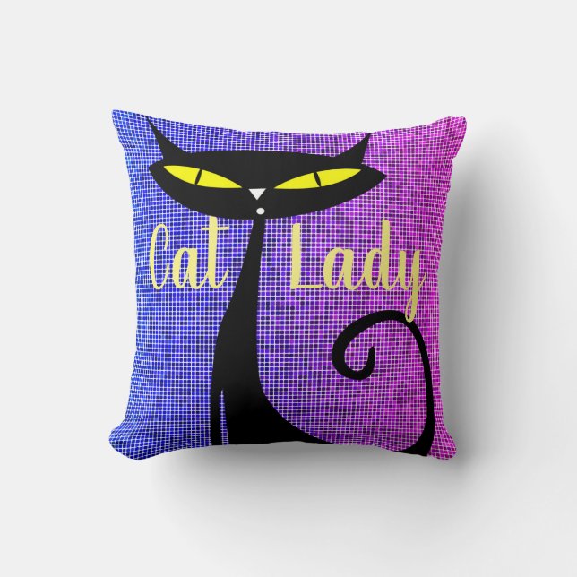 Cojín Decorativo El sofisticado y elegante gato Personalizado (Anverso)