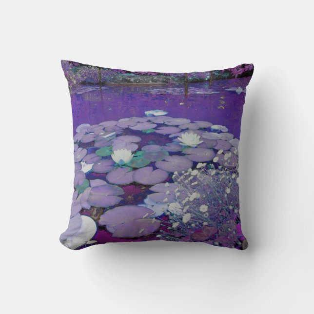Cojín Decorativo El sueño de un lago púrpura (Anverso)