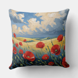 Cojín Decorativo El susuro del viento en las amapolas