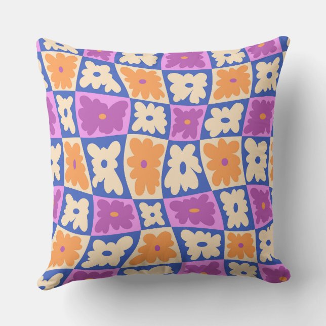 Cojín Decorativo El tablero de ajedrez de la naturaleza (Reverso )