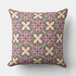 Cojín Decorativo El Tesoro de Lavanda | Medallón Floral Vintage