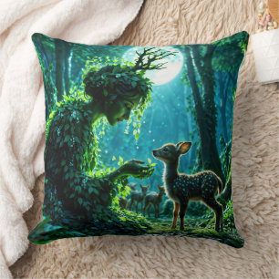 Cojín Decorativo El toque suave de la madre naturaleza en un cervat