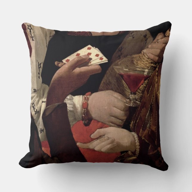 Cojín Decorativo El tramposo con el as de diamantes, detalle del (Anverso)