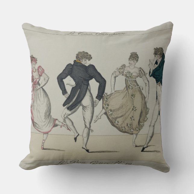 Cojín Decorativo El "Trenis" contradanza, platea 19 de 'Le Bon Genr (Anverso)