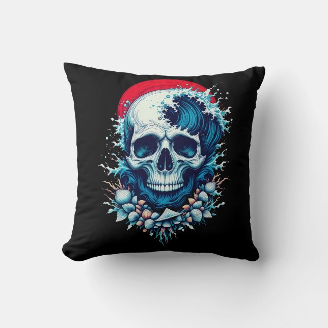 Cojín Decorativo El último viaje del surf (Anverso)