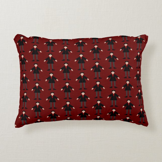 Cojín Decorativo El vampiro de Halloween estampado (Anverso)