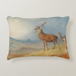 Cojín Decorativo El Venado Rojo En Un Paisaje De La Altiplano, El A