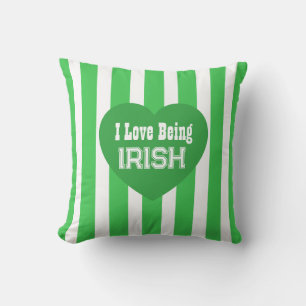 Cojín Decorativo El verde del Día de San Patricio me encanta ser ir