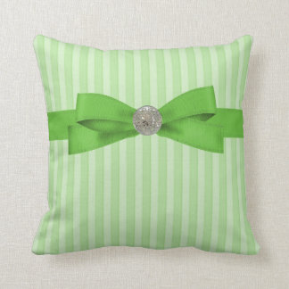 Cojín Decorativo El verde en colores pastel raya elegancia