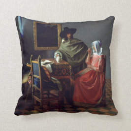 Cojín Decorativo El vidrio de vino de Juan Vermeer