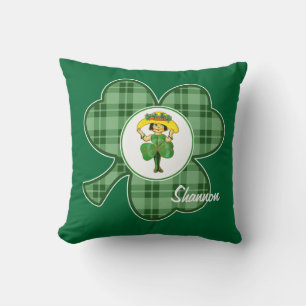 Cojín Decorativo El Viejo Personalizado Chica Irlandés St. Patrick'