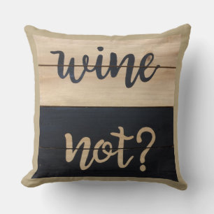 Cojín Decorativo El vino no es arte gráfico humorístico