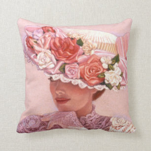 Cojín Decorativo El vintage floral de señora Art Pillow del