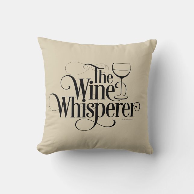 Cojín Decorativo El Whisperer del vino (Anverso)