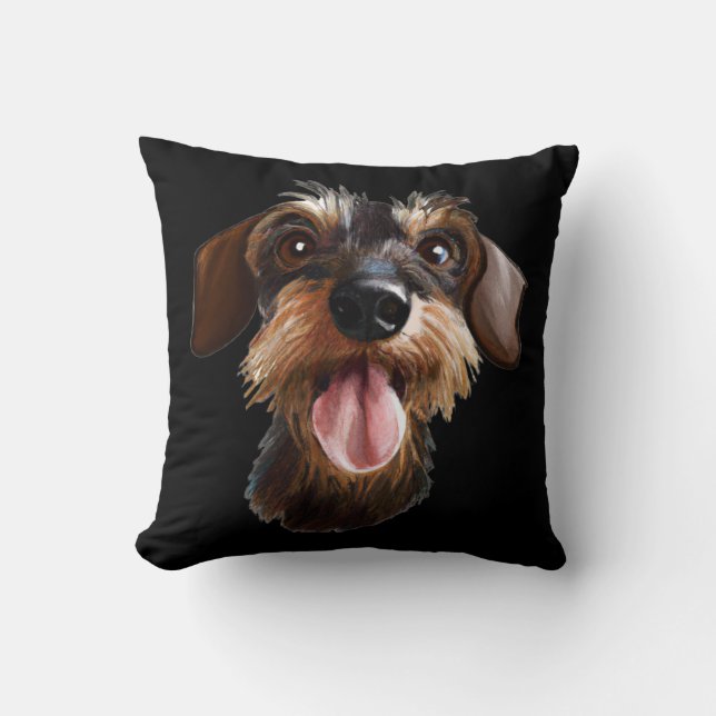 Cojín Decorativo El Wirehair Dachshund (Anverso)