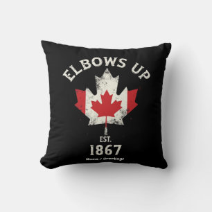 Cojín Decorativo Elbows Up Canada Est 1867 Orgullosa cosecha canadi
