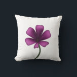 Cojín Decorativo Electric Purple Glossy Bloom Moody Dark Botanical<br><div class="desc">Illuminate your style with this electric purple glossy bloom. Featuring a vibrant magenta palette and high-shine digital finish, this floral illustration stands out with sharp, clean lines and a moody black background. Perfect for fans of modern botanical art, vaporwave aesthetics, and dark garden decor. This striking violet blossom is designed...</div>