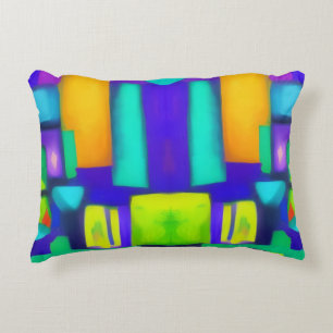 Cojín Decorativo Electric Vibes Sueños Arte Abstracto Vintage con E
