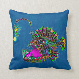 Cojín decorativo eléctrico de los pescados de