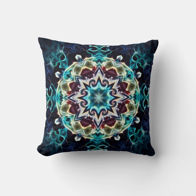 Cojín Decorativo Electrifying Blue Throw Pillow (Anverso)