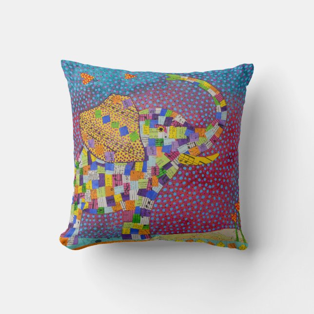 Cojín Decorativo Elefante acolchado (Anverso)