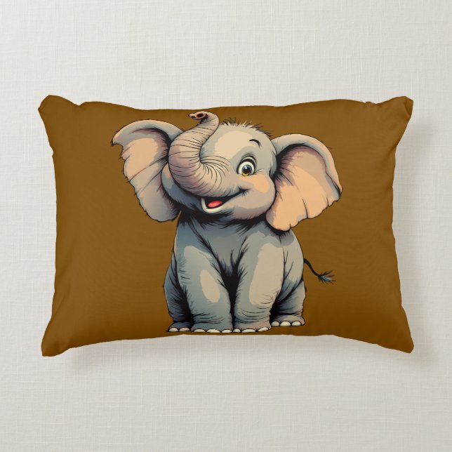 Cojín Decorativo Elefante Adorable Bebé (Anverso)