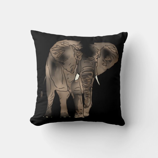 Cojín Decorativo Elefante africano (Anverso)