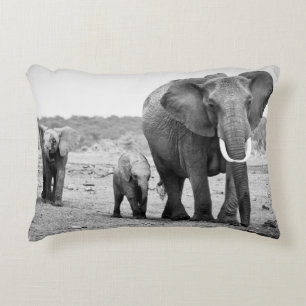 Cojín Decorativo Elefante africano y becerros el   Kenia, África