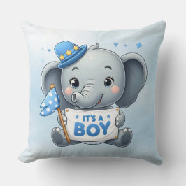 Cojín decorativo Elefante Azul