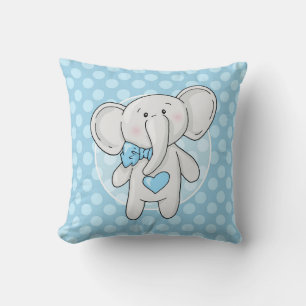 Cojín Decorativo Elefante Azul - Bebé Cute