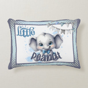 Cojín Decorativo Elefante Azul Cute - Maní Pequeño