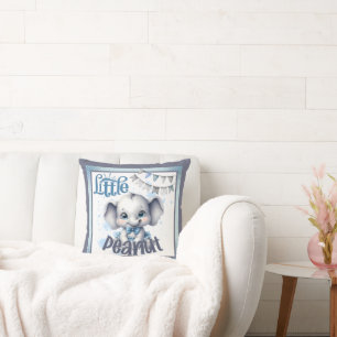 Cojín Decorativo Elefante azul dulce - cacahuete pequeño