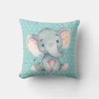 Elefante Bebé Aqua Verde Turquesa y Gris