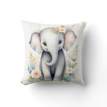 Elefante bebé floreciente