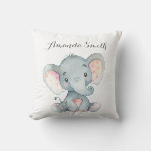 Cojín Decorativo Elefante Bebé Gris