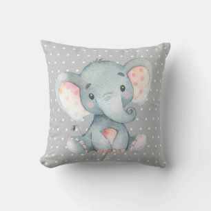 Cojín Decorativo Elefante Bebé Gris