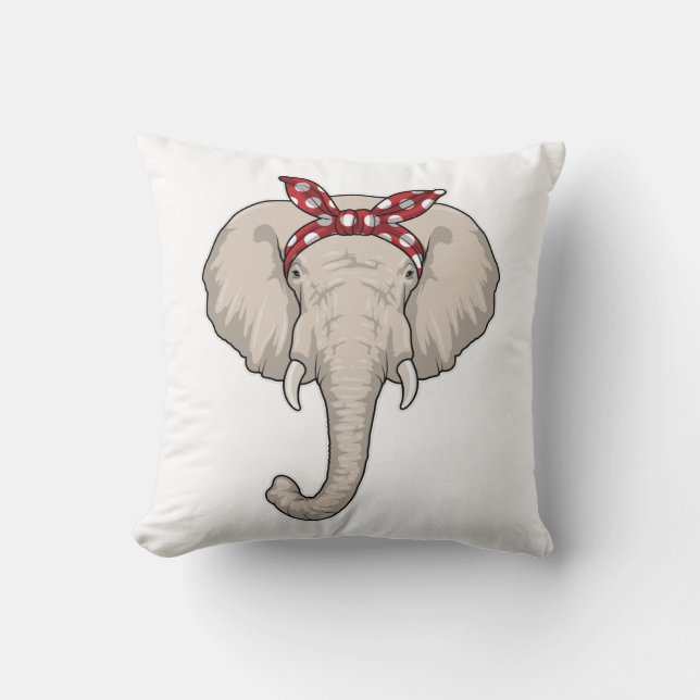 Cojín Decorativo Elefante con Bandana (Anverso)